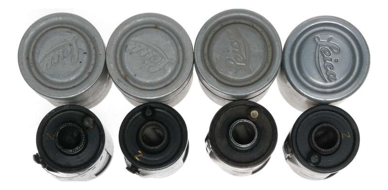 Leitz Brass 35mm film spool Set 4x fits rangefinder film cameras 11