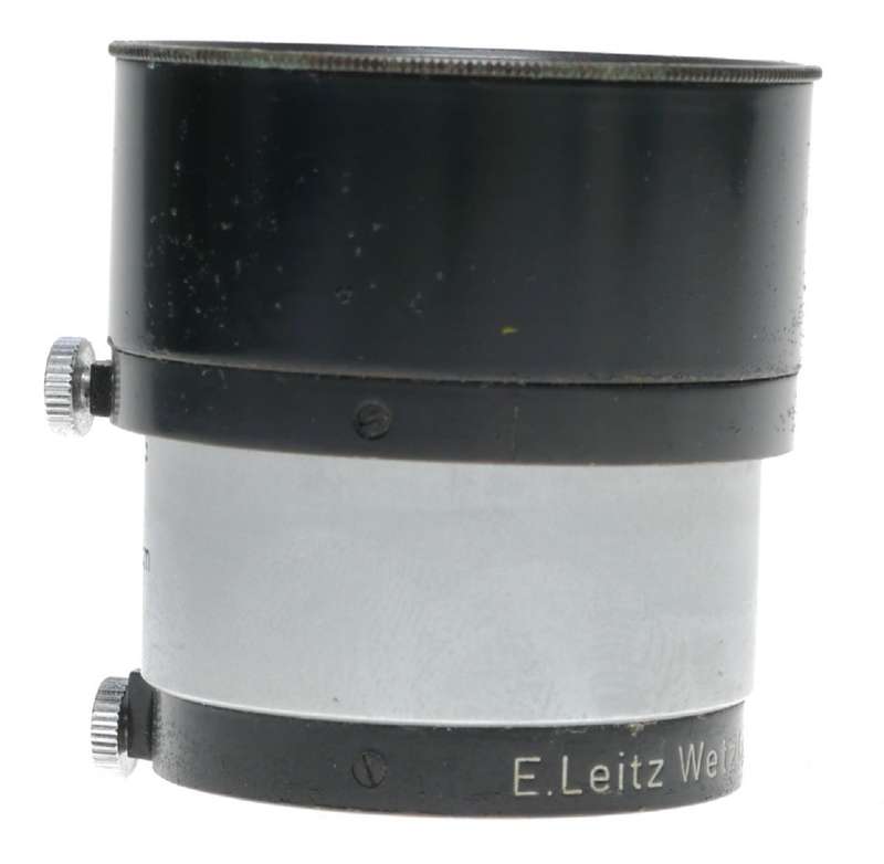 Leica Black chrome used FIKUS lens hood shade 3.5 and 13.5cm Leitz