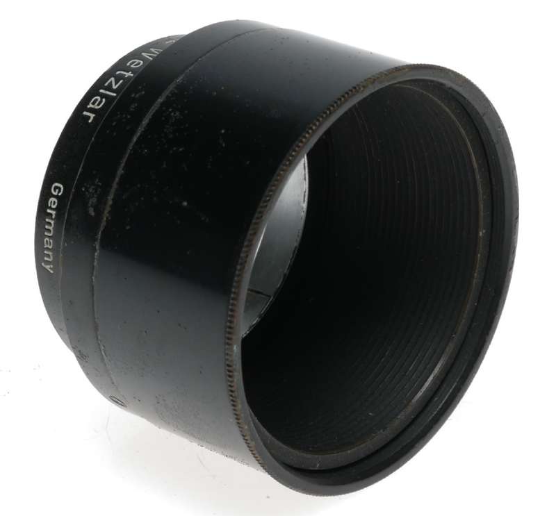 Leica Black chrome used FIKUS lens hood shade 3.5 and 13.5cm Leitz