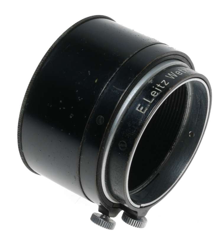 Leica Black chrome used FIKUS lens hood shade 3.5 and 13.5cm Leitz