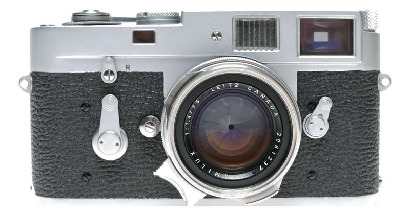Leitz Summilux 1:1.4/35 mm Steel Rim Rare lens M2 camera cased set