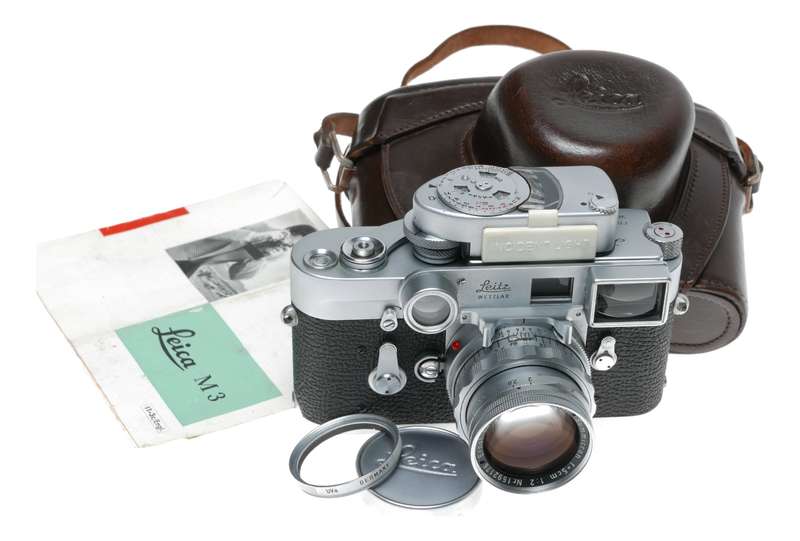 Leica M3 film camera Summicron 1:2/50 mm DR lens case outfit Exceptional