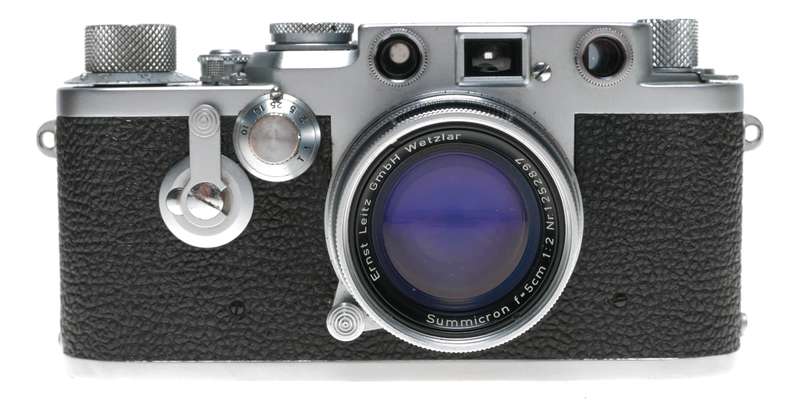 IIIF self timer Leica Camera Red dial Summicron 2/50 mm lens case manual