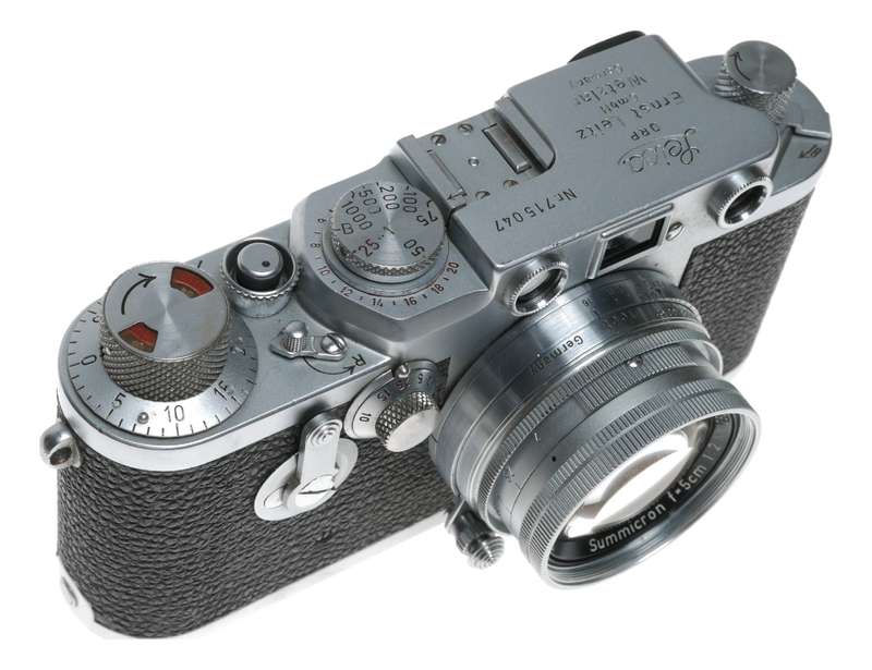 IIIF self timer Leica Camera Red dial Summicron 2/50 mm lens case manual