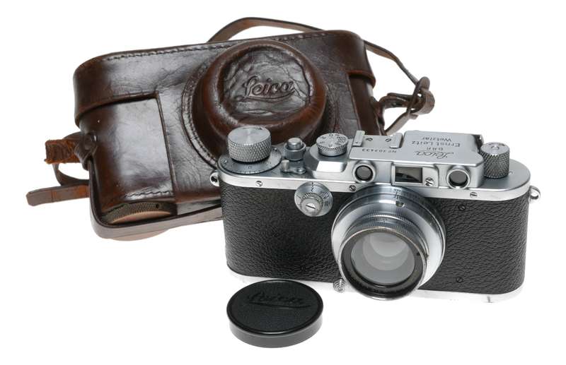 Leica IIIa LTM Leitz film camera Summar f=5cm f2 lens case cap