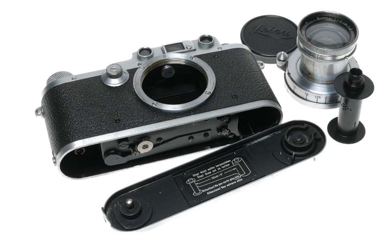 Leica IIIa LTM Leitz film camera Summar f=5cm f2 lens case cap