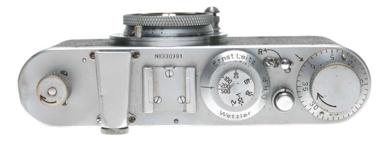 Leica Standard B chrome 5cm Elmar F3.5 case and lens cap