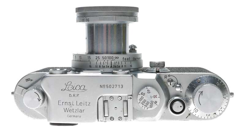 Shark Skin Leica IIIc vintage film camera Elmar 2.8/50mm lens case cap