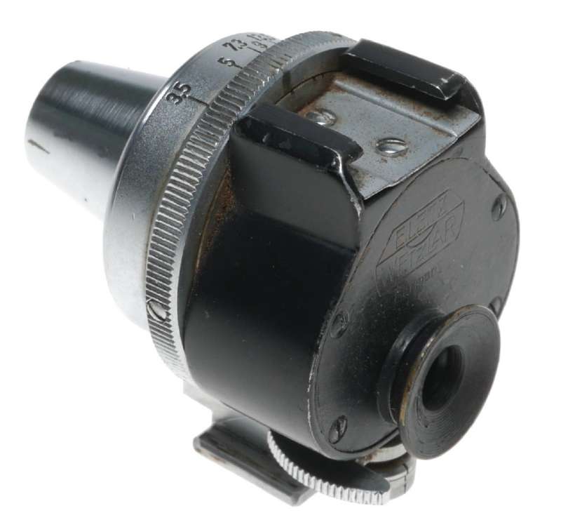 Leica universal hot shoe mount view finder torpedo type used