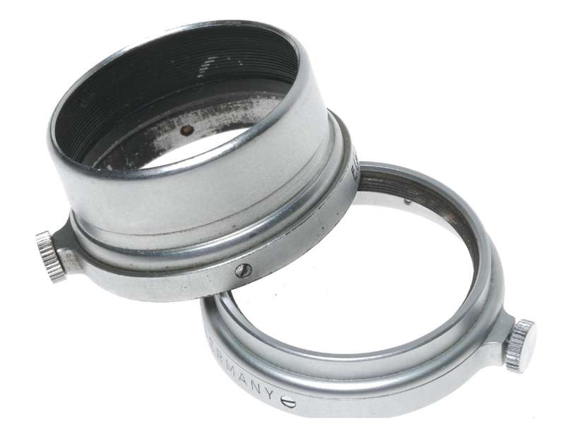 FISON Leitz lens hood shade 50 90mm lens with UV filter clean