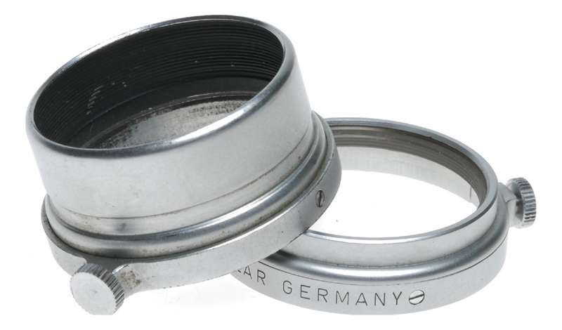 FISON Leitz lens hood shade 50 90mm lens with UV filter clean