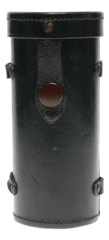 Tall Brown leather Leitz Wetzlar original camera lens container