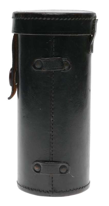 Tall Brown leather Leitz Wetzlar original camera lens container