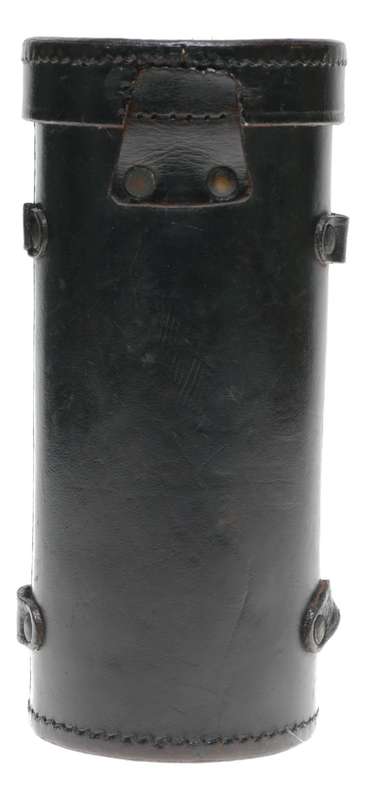 Tall Brown leather Leitz Wetzlar original camera lens container