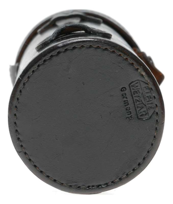 Tall Brown leather Leitz Wetzlar original camera lens container