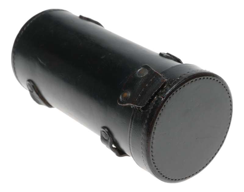 Tall Brown leather Leitz Wetzlar original camera lens container