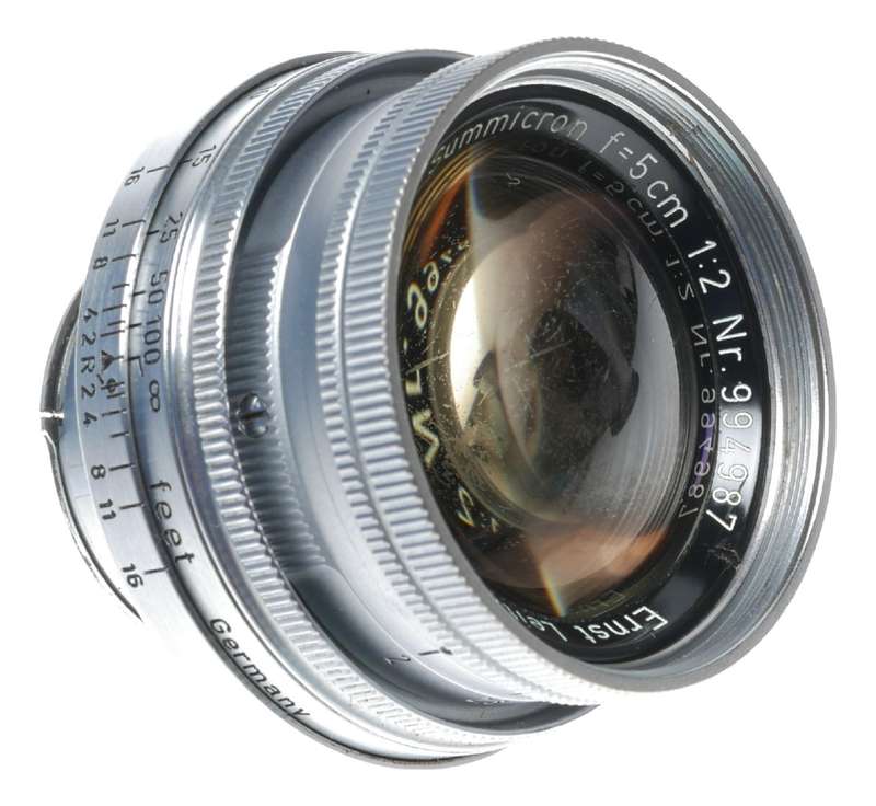 Leica Summicron 2/50mm Radio Active gold Coating rare M39 LTM lens