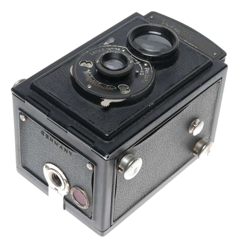Voigtlander Brillant Metal TLR 120 Film Camera Voigtar 1:6.3 F=7.5cm