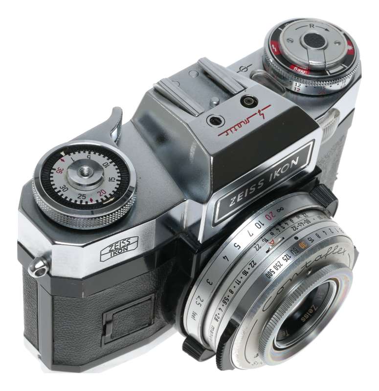 Zeiss Ikon Super BC 35mm SLR Film Camera Tessar 2.8/50 Ikoblitz Case