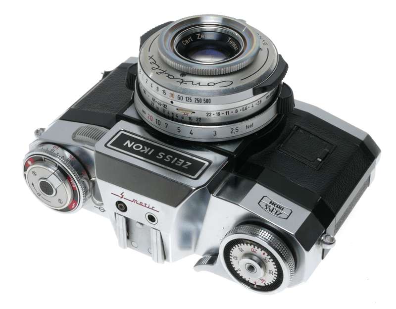 Zeiss Ikon Super BC 35mm SLR Film Camera Tessar 2.8/50 Ikoblitz Case