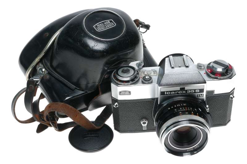 Zeiss Ikon Icarex 35 S TM SLR Film Camera M42 Tessar 2.8/50 in Case