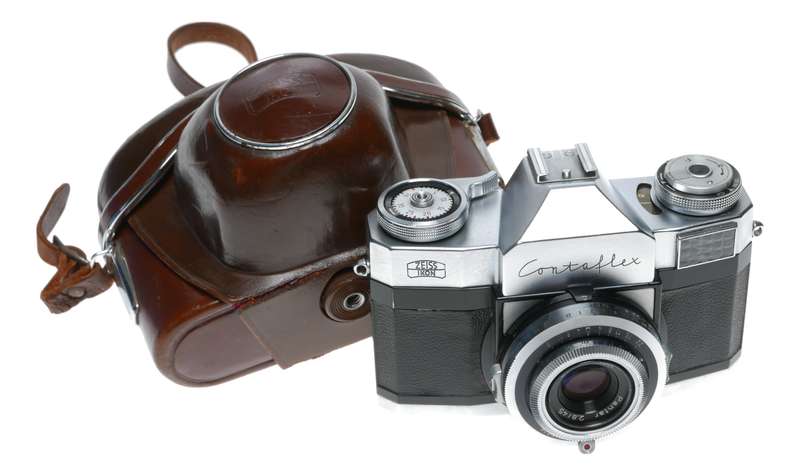 Zeiss Ikon Contaflex Prima 35mm Film SLR Camera Pantar 2.8/45