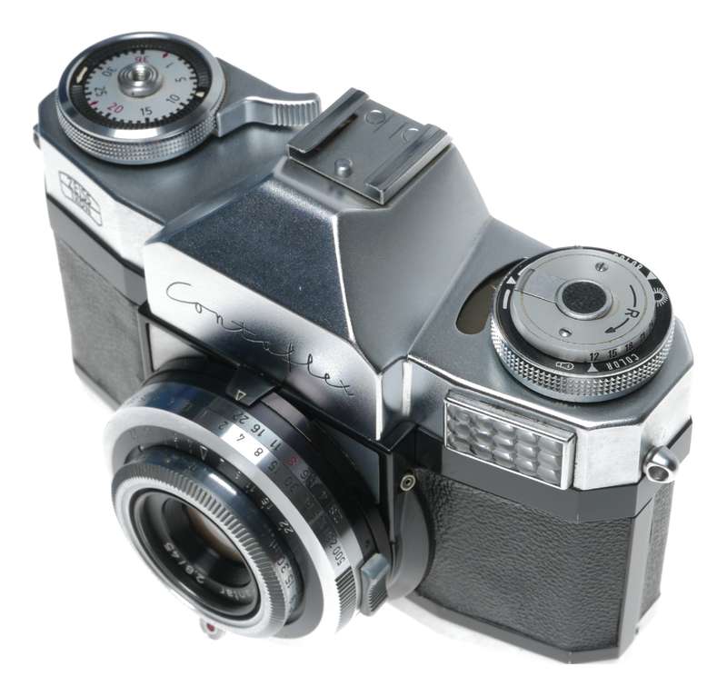 Zeiss Ikon Contaflex Prima 35mm Film SLR Camera Pantar 2.8/45