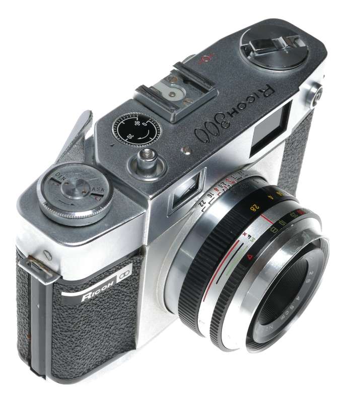 Ricoh 300 35mm Film Rangefinder Camera Riken 2.8/4.5cm