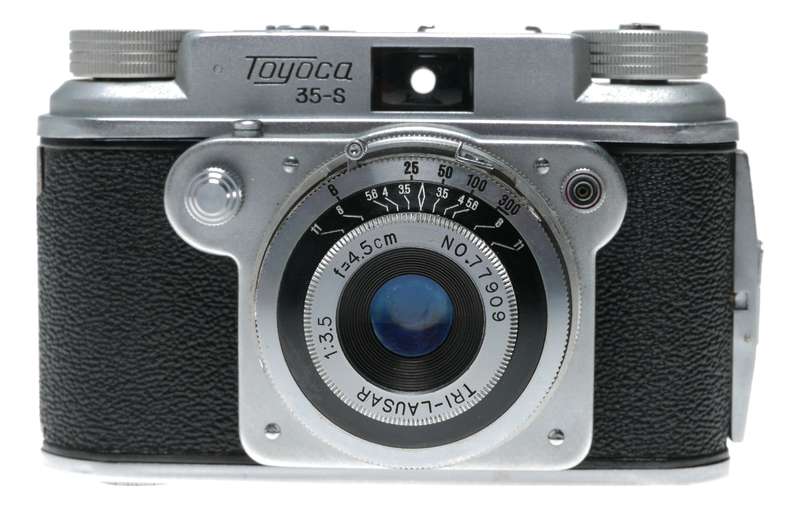 Tougodo Toyoca 35-S 35mm Film Camera Tri-Lausar 1:3.5 f=4.5cm