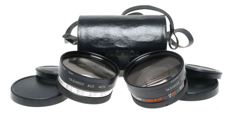 Yashica Yashikor Y006 Aux Wide Angle 1:4 Y005 Telephoto Lenses