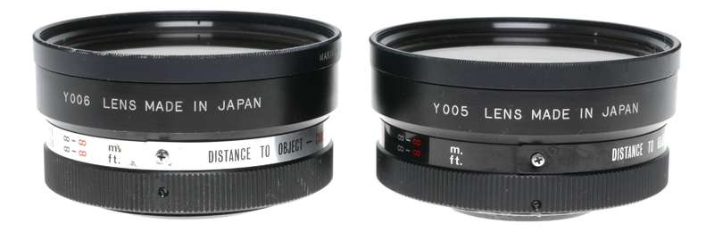 Yashica Yashikor Y006 Aux Wide Angle 1:4 Y005 Telephoto Lenses