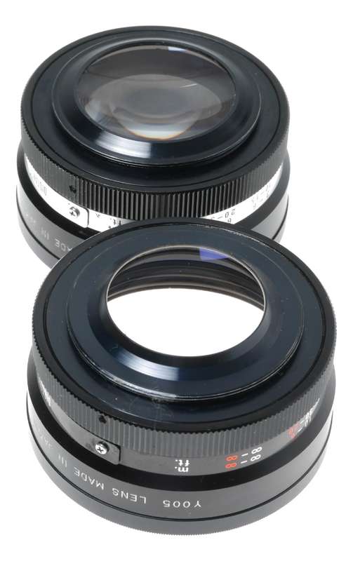 Yashica Yashikor Y006 Aux Wide Angle 1:4 Y005 Telephoto Lenses