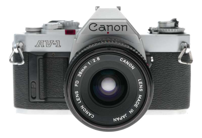 Canon AV-1 35mm Film SLR Camera FD 1:2.8 28mm Wide Angle