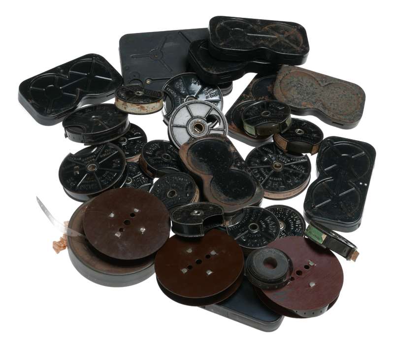 Pathescope Baby Cine Movie Camera 9.5mm Film Reels Spools Magazines