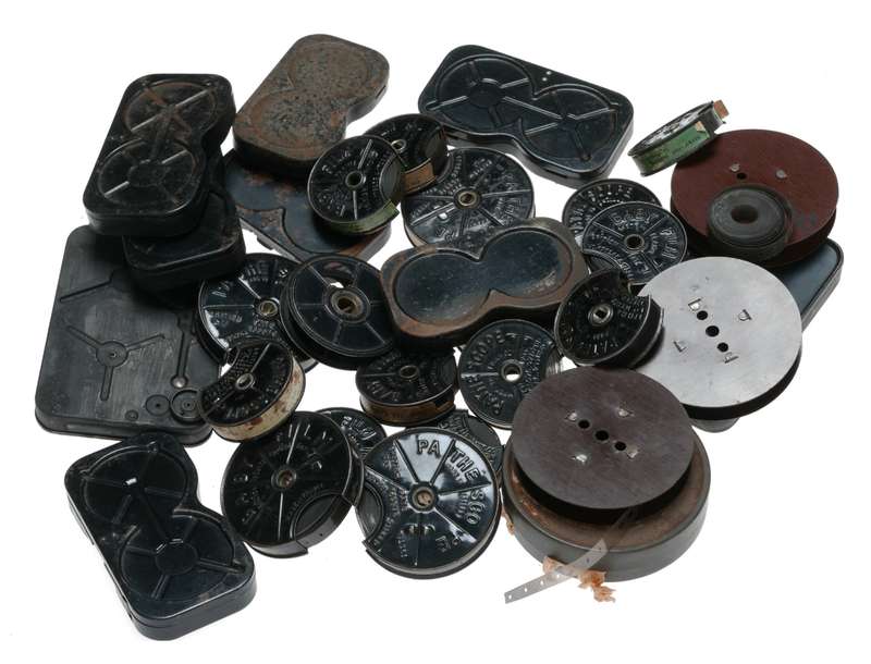 Pathescope Baby Cine Movie Camera 9.5mm Film Reels Spools Magazines