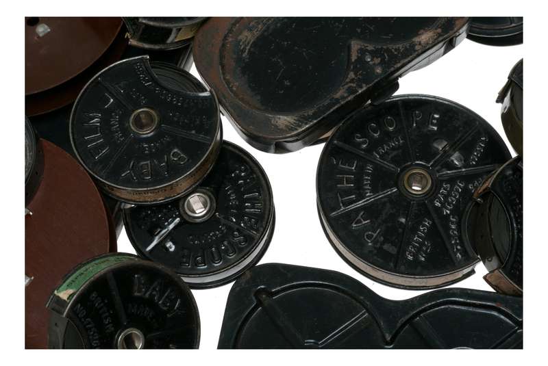 Pathescope Baby Cine Movie Camera 9.5mm Film Reels Spools Magazines