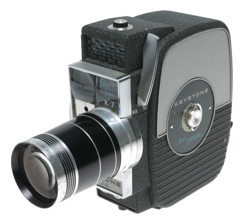 Keystone K-7 Zoom 8mm Film Electric Eye Movie Camera Manual Case