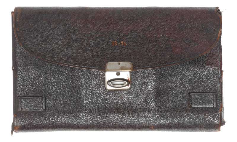 Universal Vintage 4.5x6cm Sheet Film Holders x12 in Leather Pouch