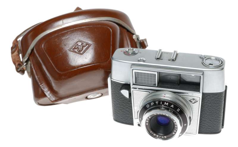 Agfa Optima II 35mm Film Camera Color Apotar 2.8/45 Agfamatic