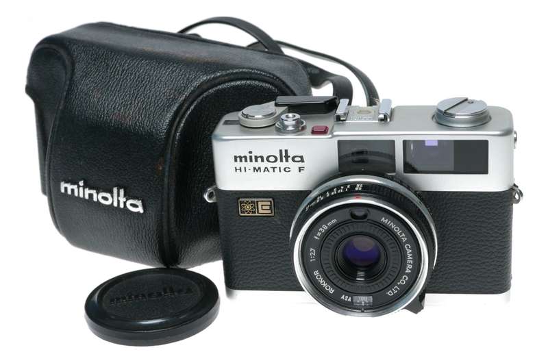 Minolta Hi-Matic F 35mm Film RF Camera Rokkor 1:2.7/38