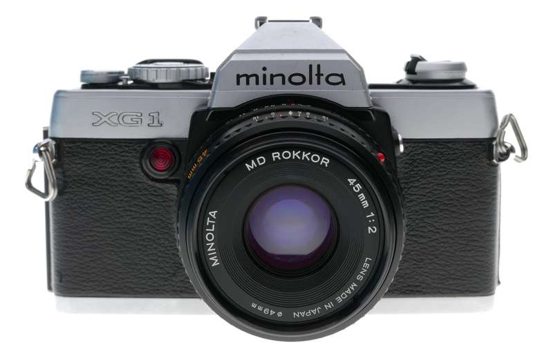 Minolta XG1 35mm Film SLR Camera MD Rokkor 1:2/45