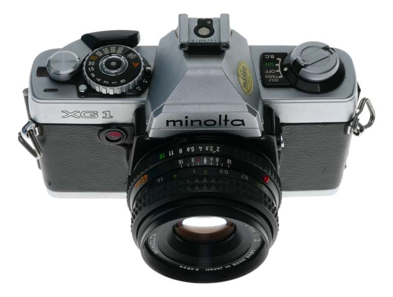 Minolta XG1 35mm Film SLR Camera MD Rokkor 1:2/45