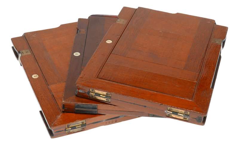 Vintage Wood Large Format Folding Camera Film Plate Holders