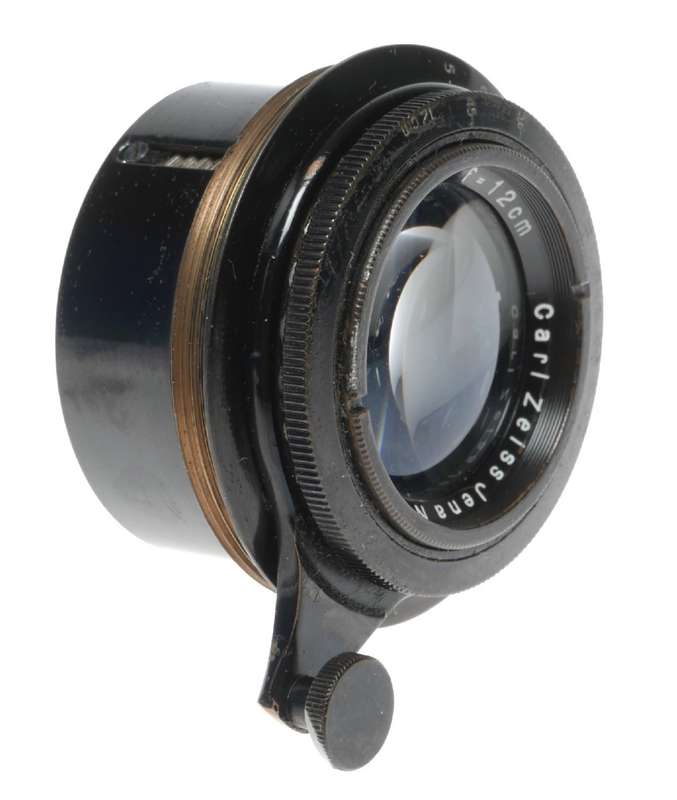 Carl Zeiss Jena Tessar 1:4.5 f=12cm Large Format Camera Brass Lens