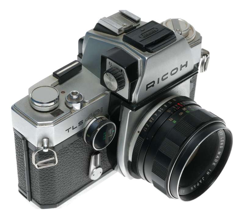 Ricoh TLS 401 35mm Film SLR Camera Auto Rikenon 1.7/50