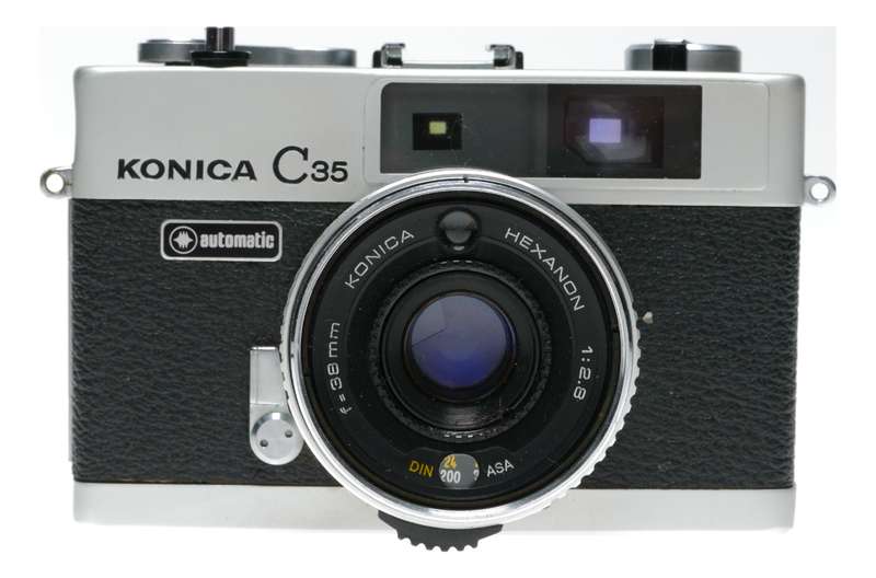 Konica C35 Film Point Shoot RF Camera Hexanon 1:2.8 f=38mm