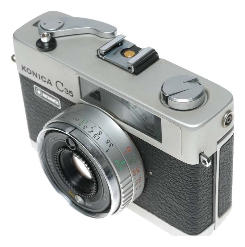 Konica C35 Film Point Shoot RF Camera Hexanon 1:2.8 f=38mm