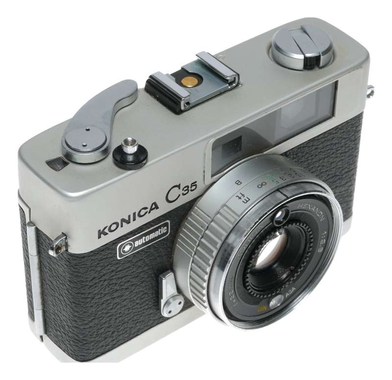 Konica C35 Film Point Shoot RF Camera Hexanon 1:2.8 f=38mm