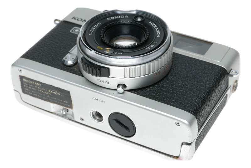 Konica C35 Film Point Shoot RF Camera Hexanon 1:2.8 f=38mm