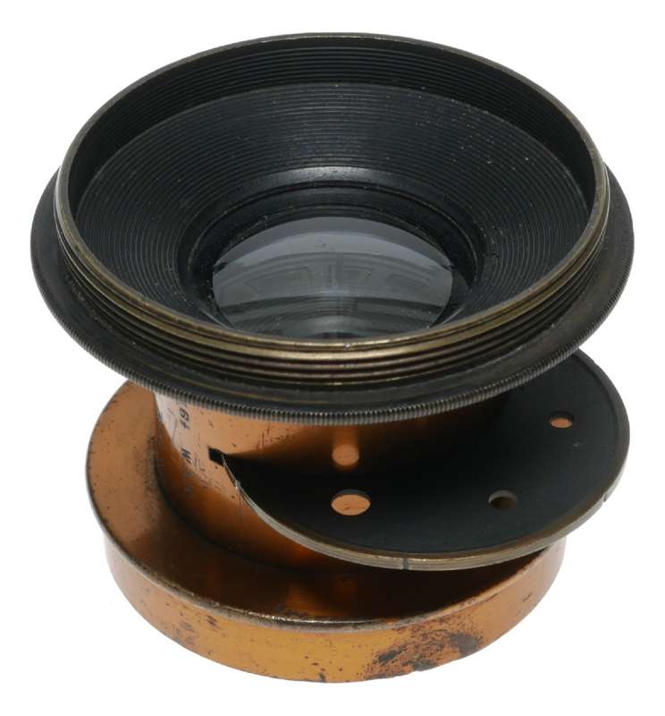 Taylor Hobson 8 1/2 x 6 1/2 W.A.R. EQ.FOC. 5.31 IN. Brass Lens